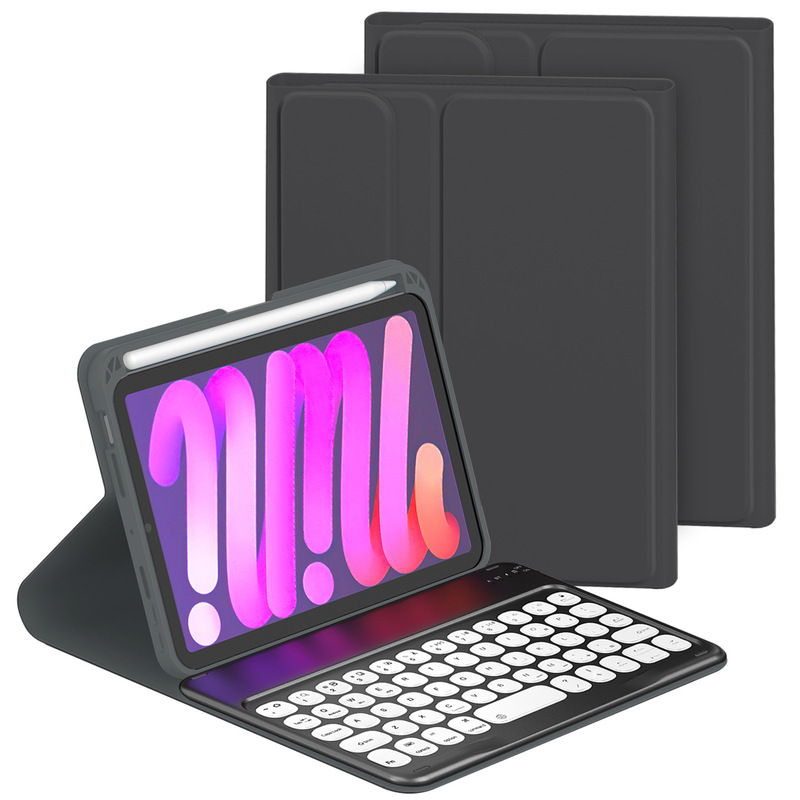 New iPad mini6 protective cover 12.9 inch skin feeling protective cover + X2 ordinary keyboard tablet protective cover