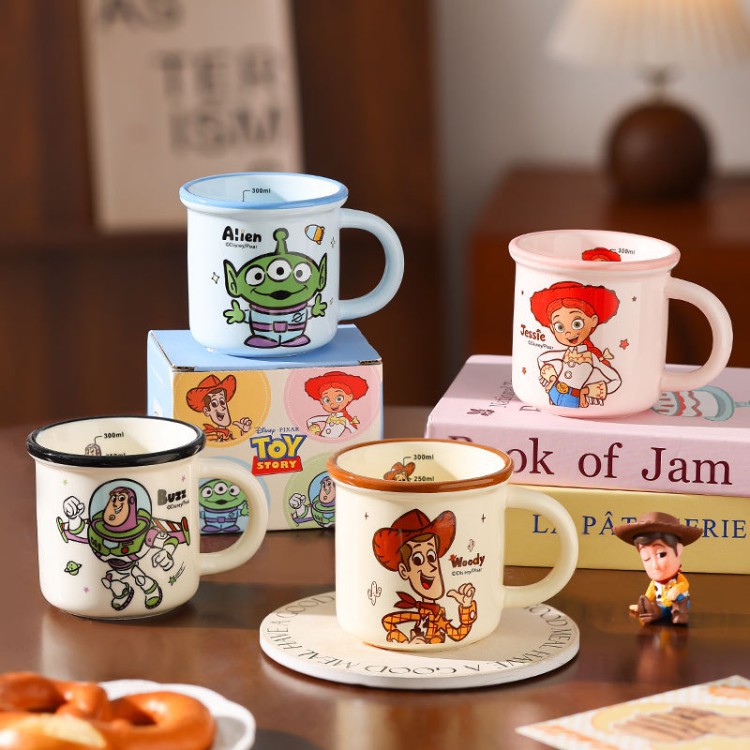 Toy Story tazas de cerámica nostálgicas de la infancia tazas de café de oficina caseras regalos de cumpleaños