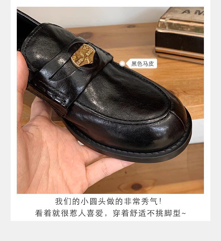 Giày lười nữ mũi tròn da lộn , đế 3 cm — Da lộn màu nâu nâu (3cm ) còn hàng, Da ngựa đen (3cm ) còn hàng chi tiết 12