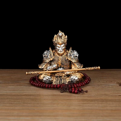 Car Accessories Car Ornaments Car – Car ornaments - sun-wukong-ornaments-gold-silver-beads