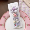 7-Purple plaid flowers