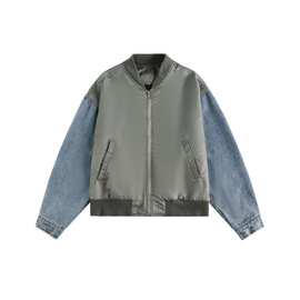 衣道古着25秋季新款美式街潮复古撞色拼接设计宽松休闲棒球服夹克