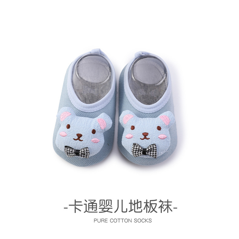 婴儿鞋子春夏船袜卡通公仔防滑宝宝地板鞋袜透气软底儿童学步鞋袜|undefined