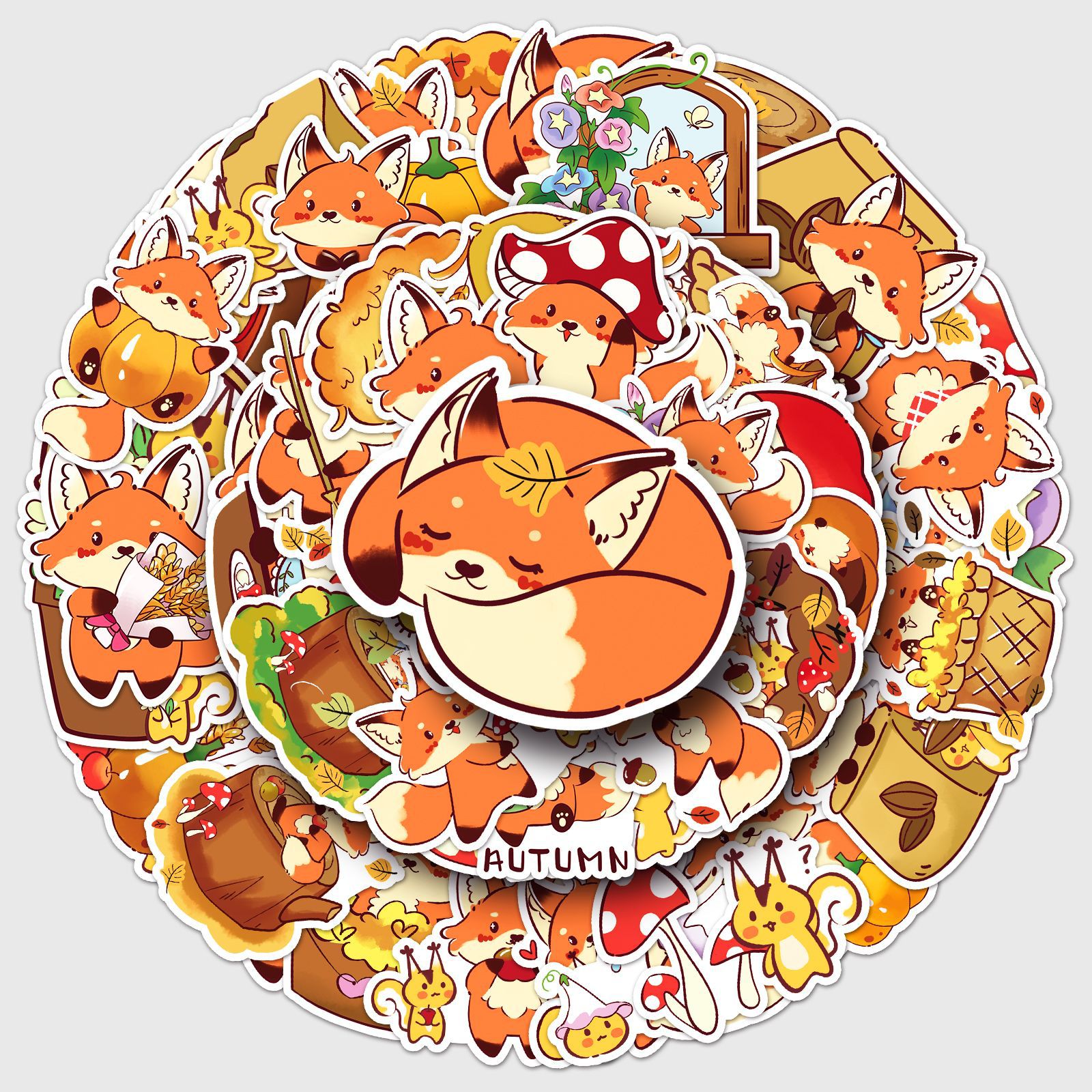 Genuine autumn cartoon cute sticker