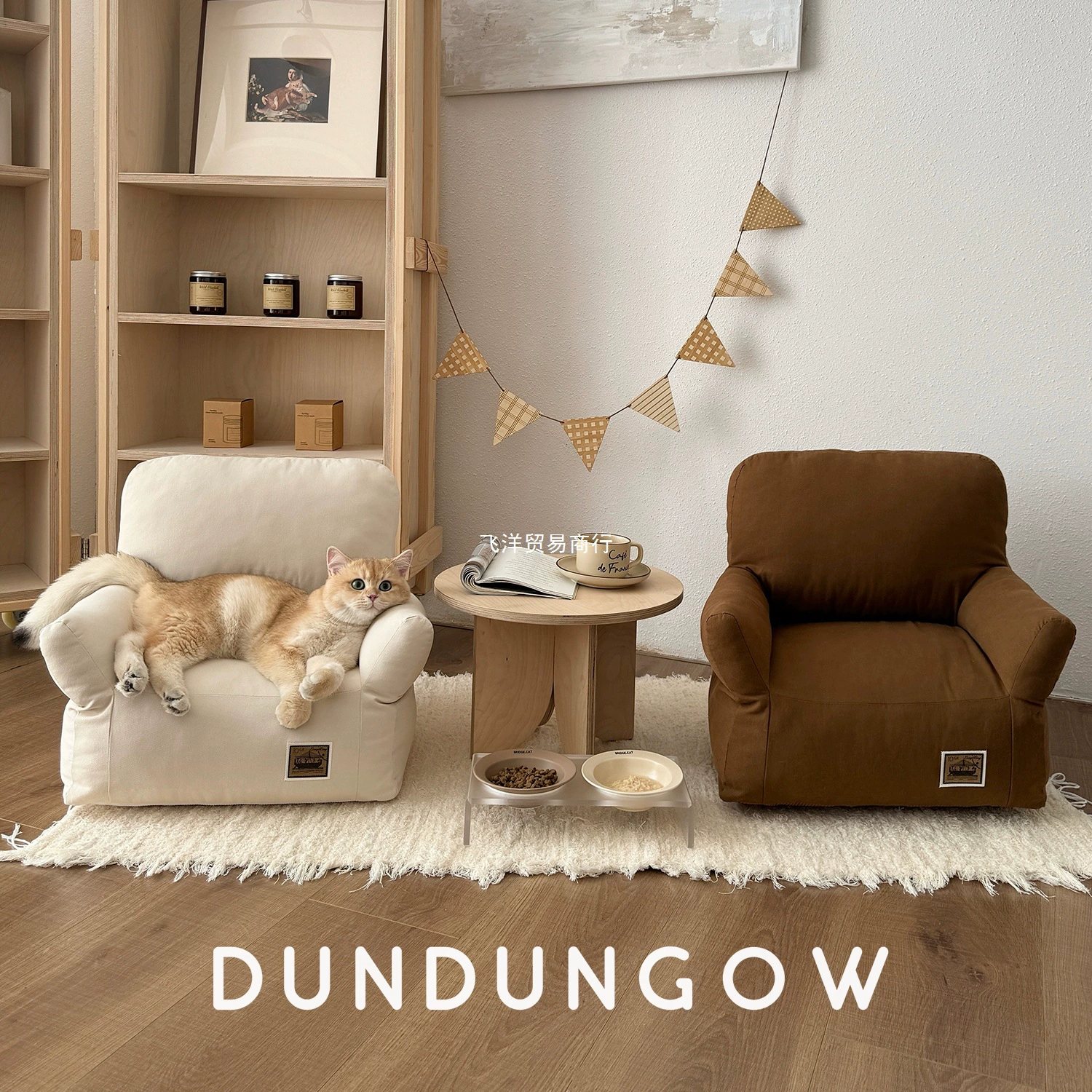 DUNDUN корейский диван-кровать для домашних животных, кошек, собак, детский маленький диван, универсальное съемное и моющееся кошачье гнездо для всех сезонов