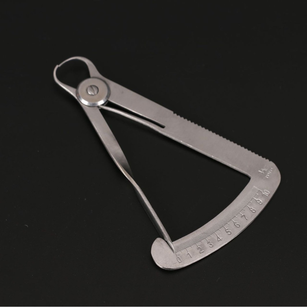 牙科工具技工三角卡尺厚度表内径厚度尺内测高精度三角测厚尺量蜡