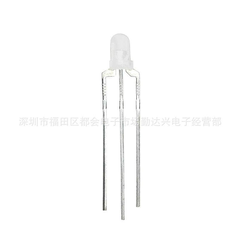 Зелёный двухцветной LED индикатор, 3 мм