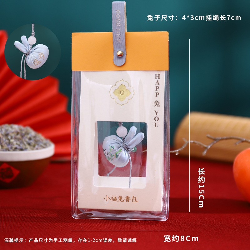 Persimmon Ruyi caramelo conejo bolsita Persimmon bolsita bendición portátil mini bolsita adornos regalo colgante