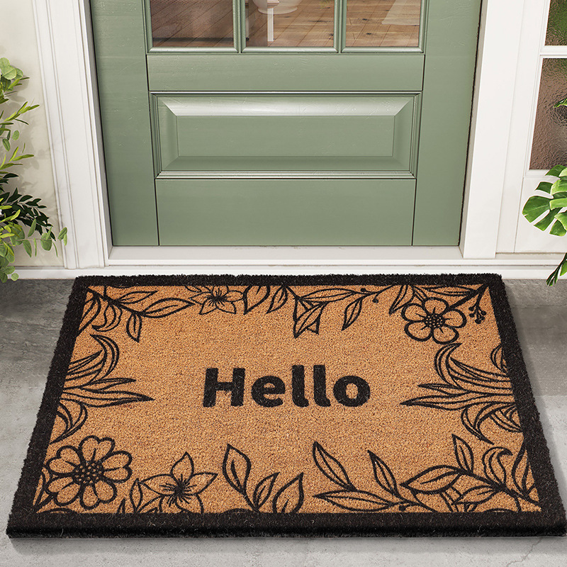 大江無地ココヤシシルクカーペットドアスクレーピング泥ほこり除去フロアマットエントリーマット汚れ防止家庭用滑り止めマットフットマット