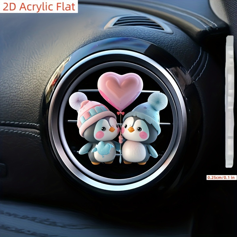 2025跨境可爱亚克力车内出风口装饰香薰夹汽车用品装饰
