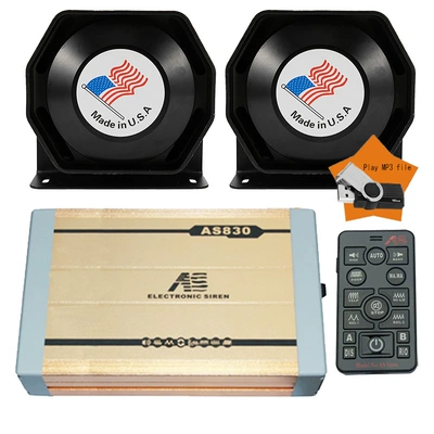 control siren, high-power loudspeaker, and – Car horn/tweeter