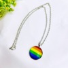 Personality Trend Rainbow Banner Comrade Samey Tanmei Lara Six Color Pendant Lily LGBTBRAVELOVE necklace