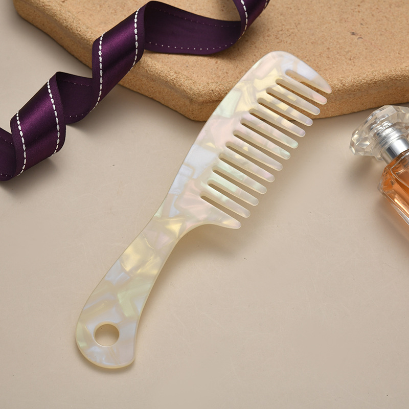 Jianzhi europeo y americano estilo coreano moda acetato placa anti-estática peine Corea del Sur ins lindo peine del pelo largo peine