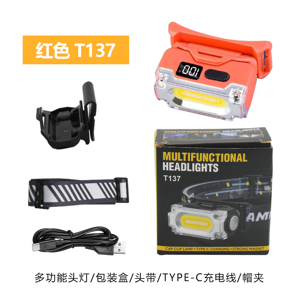 Lámpara de luz fuerte superbrillante carga especial de pesca nocturna lámpara de mina lámpara de iluminación montada en la cabeza al aire libre inducción de montaña larga duración