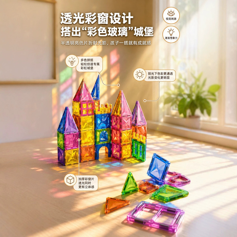 New Magnetic Tiles Children's Toys Assembly Magnetic Color Window Stickers Birthday Gift Nature Puzzle Magnetic Building Blocks New Magnetic Tiles Children's Toys Assembly Magnetic Color Window Stickers Birthday Gift Nature Puzzle Magnetic Building Blocks