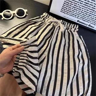 Popular Striped Pants Versatile Boys Girls Casual Anti-Mosquito Pants Air Conditioning Summer Children's Clothing Baby Summer