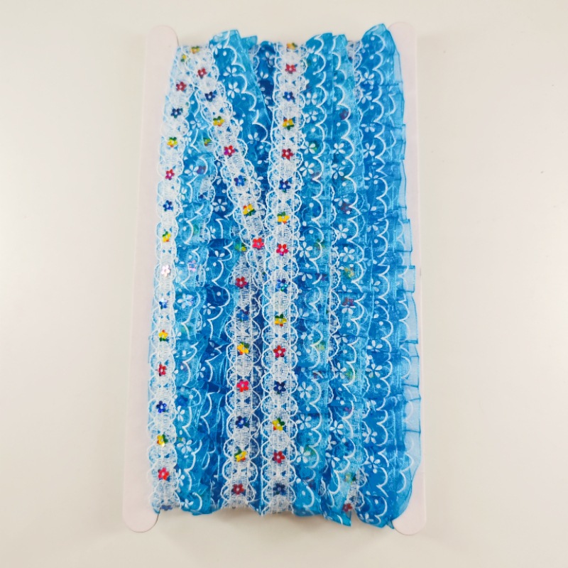 Sequinilla de color doble encaje acessorios DIY acessorios para el hogar blando gorra vestido acessorios Lolita