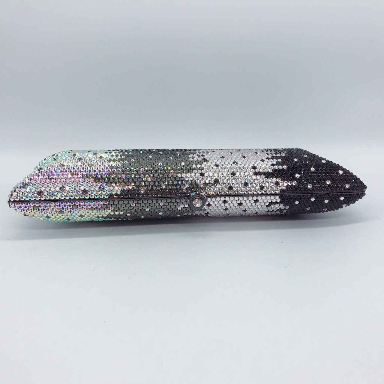 Túi clutch nữ đính đá rhinestone cầm tay hộp cứng dự tiệc — 10 # xanh ngọc chi tiết 15