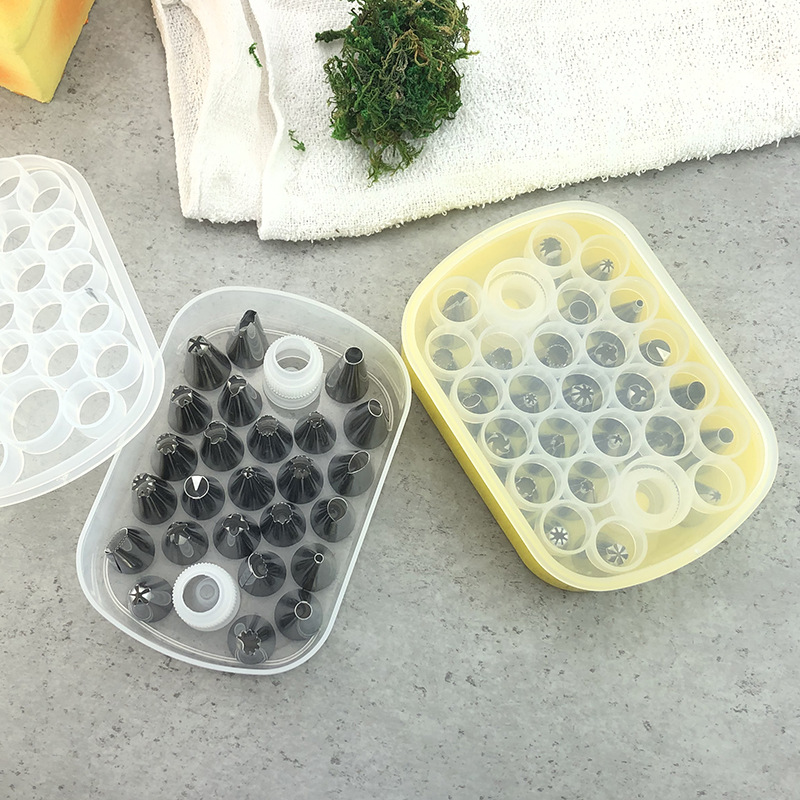 蛋糕裱花嘴套裝 盒裝裱花嘴25件套 不鏽鋼全套裱花頭裱花工具