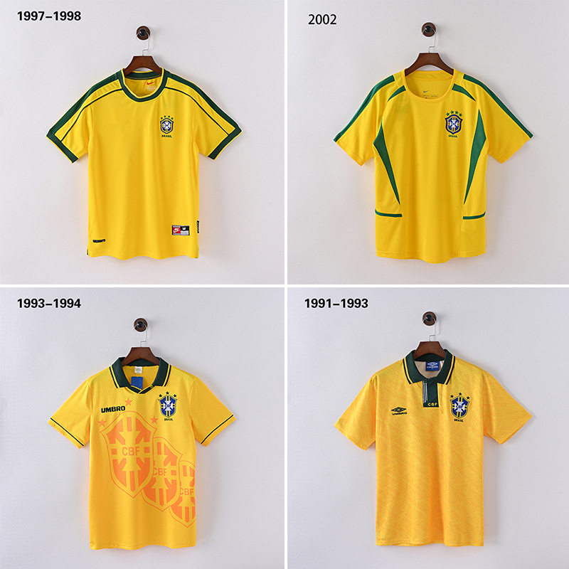 Brazil Retro Jersey Cross-Border Dropshipping Customized No. 9 Ronaldo Home and Away Old Classic Football Uniform