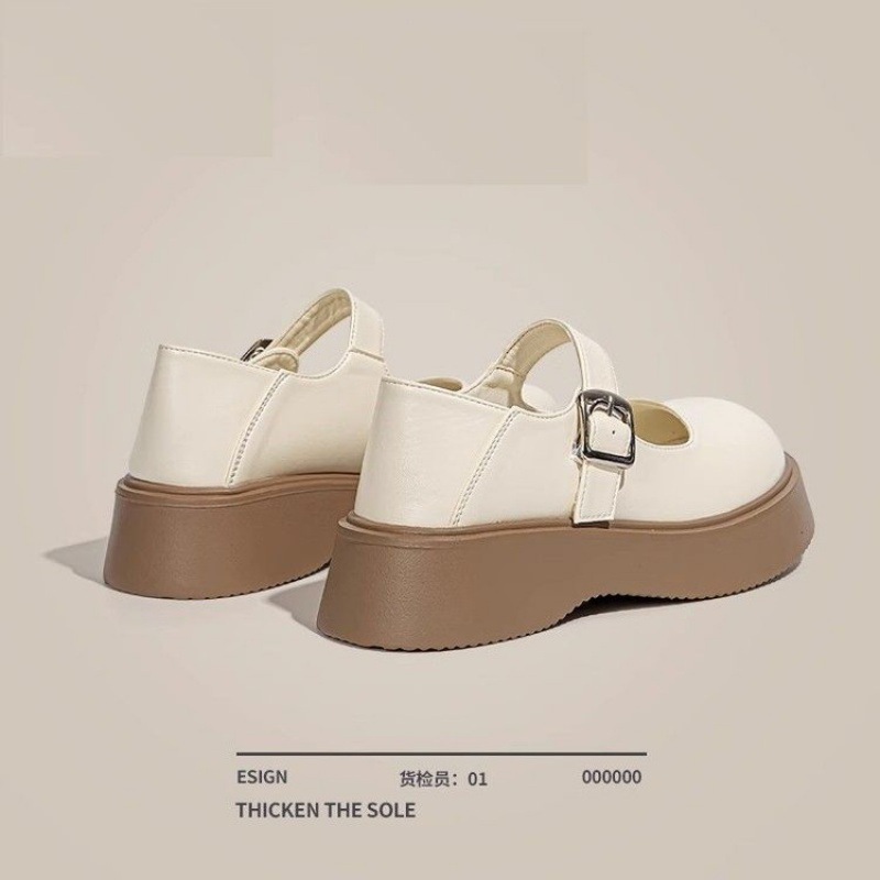 두꺼운 밑창 MARY JANE SHOES SHALLOW MOUTH COLLEGE 두꺼운 밑창 하이힐 여성 신발 원피스 MARY JANE WOMENS SHOES 여름 두꺼운 밑창 MA