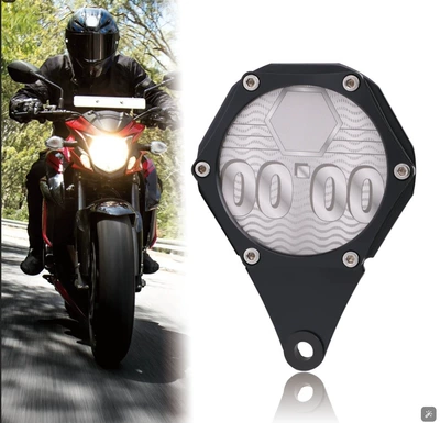 Motorcycle Tax Plate, Electric Vehicle Tax Plate, Universal Label Plate, Motor Vehicle Tax Plate, Cnc Aluminum Hexagonal Tax Plate (Motorcycle Safety Supplies) - black