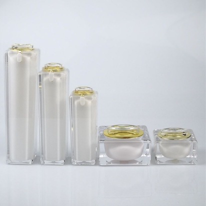 新款亚克力高档分装瓶面霜瓶乳液瓶护肤品包装空瓶子四方蝴蝶瓶