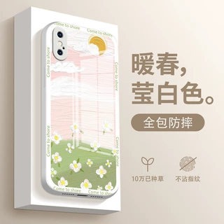 风景油画苹果xsmax液态玻璃iphonexr手机壳8plus潮牌7硬壳简适用