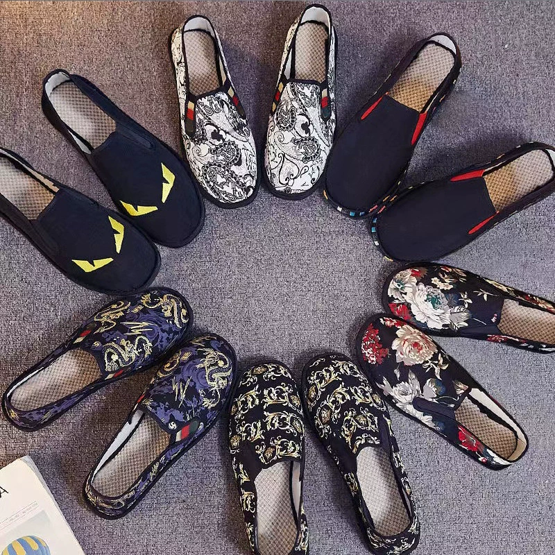 Модные летние кеды в корейском стиле для мальчиков, тканевые, в стиле старого Пекина, новые 2025 года, универсальные, интернет-хиты, социальные ботинки.