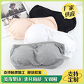 跨境新款性感无钢圈裹胸 莫代尔细螺纹无肩带聚拢防走光礼服抹胸
