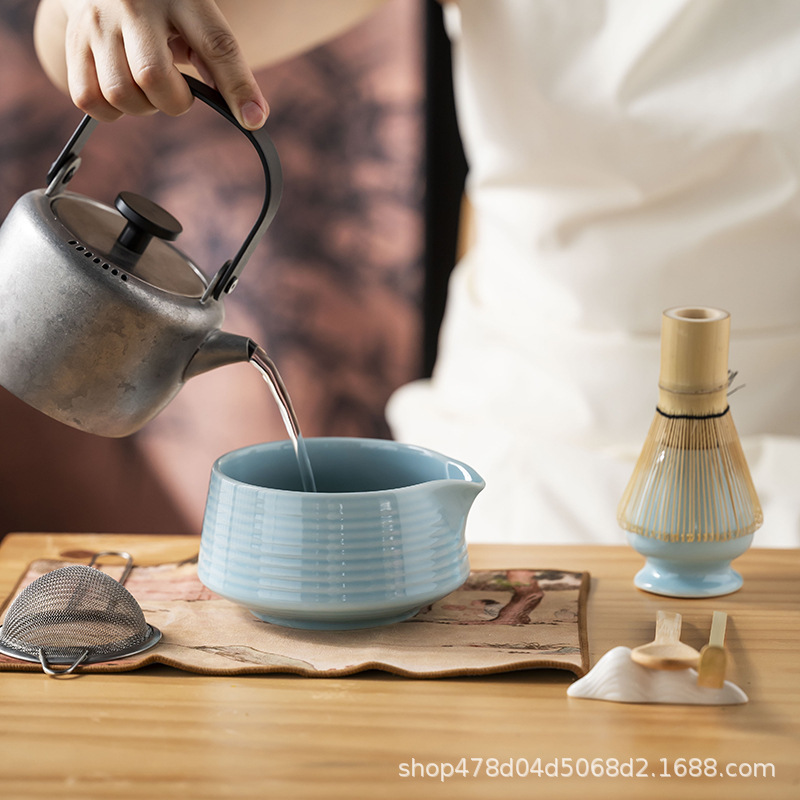 国境を越えた日本抹茶茶道道具、百本立茶筌、抹茶茶碗、宋代茶注ぎセットの家庭用コンプリートセット|undefined