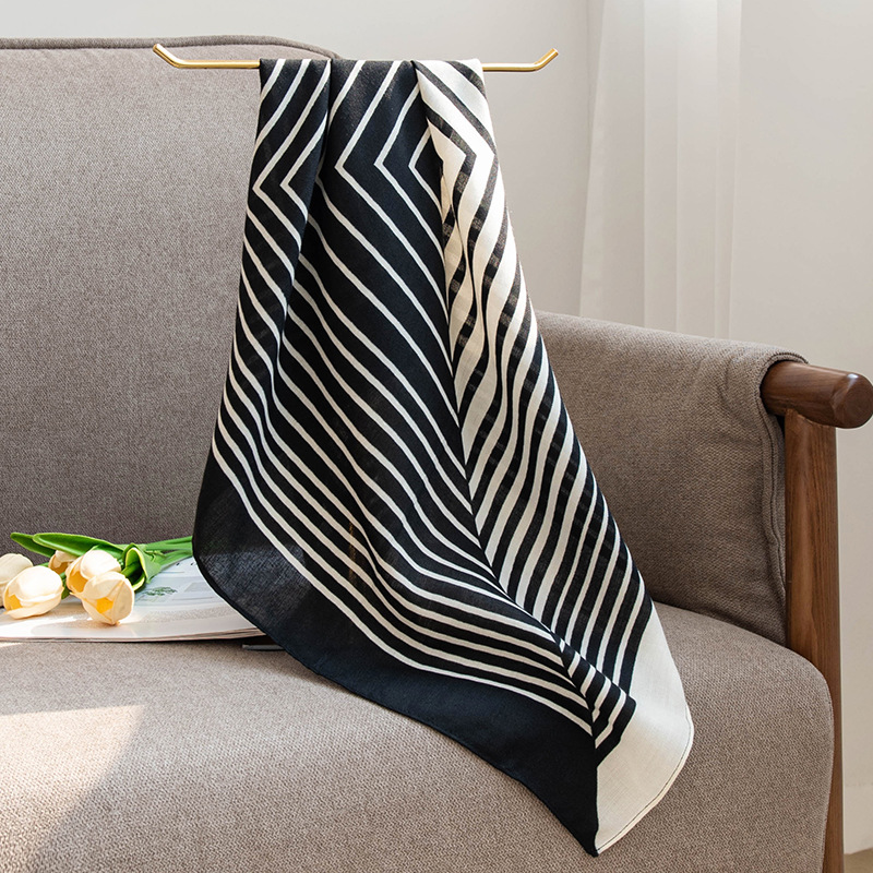 (2개) 70CM 모조 실크 스카프 우아한 패션 하이엔드 다재다능한 기질 통근 실크 스카프 도매