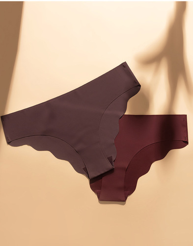 Ice Silk Lady Cloud Lotus Edge Invisible Underwear Plus Size One-Piece Underwear Breathable Pure Cotton Thigh Underwear for Women Summer