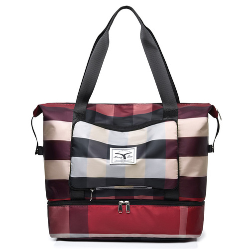 New sports fitness bag, independent shoe compartment, shoulder bag, dry and wet separation shoulder travel bag, yoga swimming fitness bag