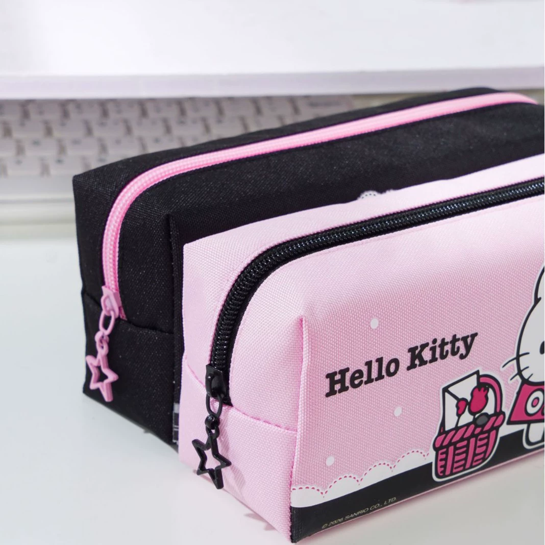 Японийский бренд Hello Kitty, подлинные канцелярские товары, квадратная сумка для покупок, вместительный пенал