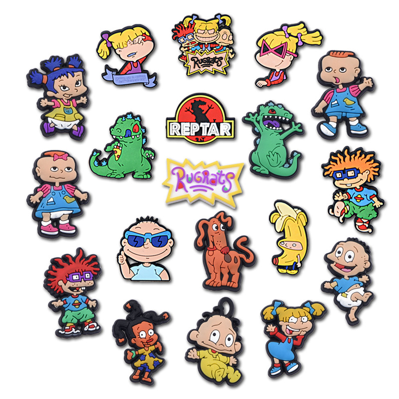 New Shoe Flower Cave Shoe Accessories croc Shoe Buckle Accessories Decorative Buckle Cartoon Rugrats Smart Star Removable