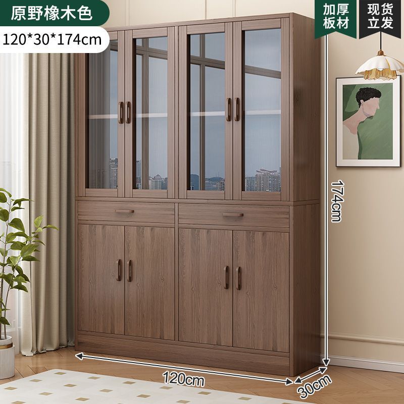 [문 8개, 서랍 2개] 대형 전나무 호두색 120cm