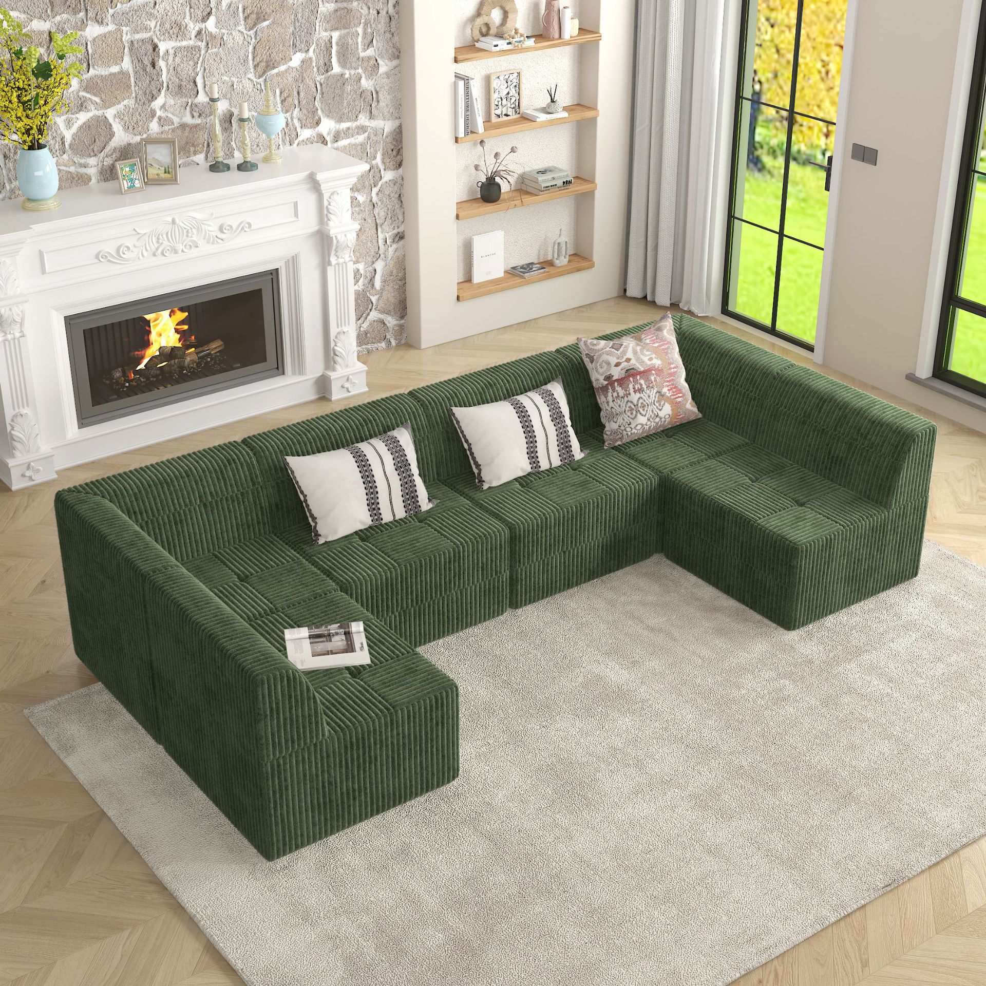 Taburete de pie de lujo ligero italiano taburete de sofá largo casero taburete de sofá de madera maciza pie de asiento taburete de sofá bloque de tofu