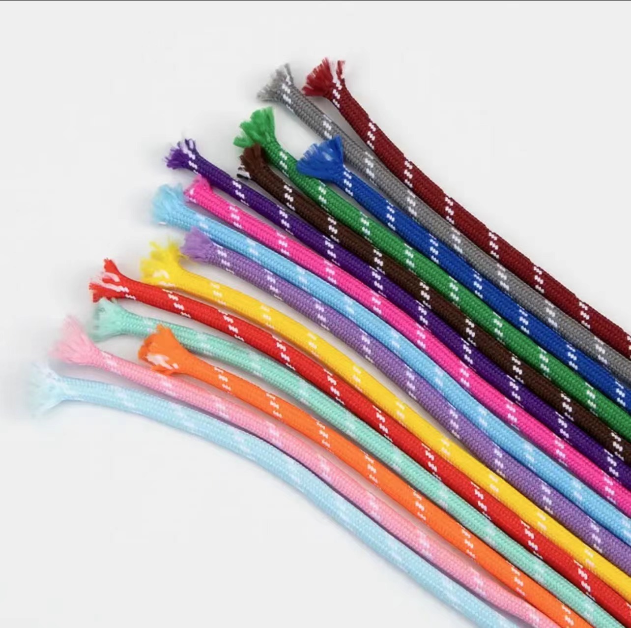 现货帽绳裤腰绳 黑白彩色5mm加密涤纶卫衣裤绳服装辅料塑料金属头