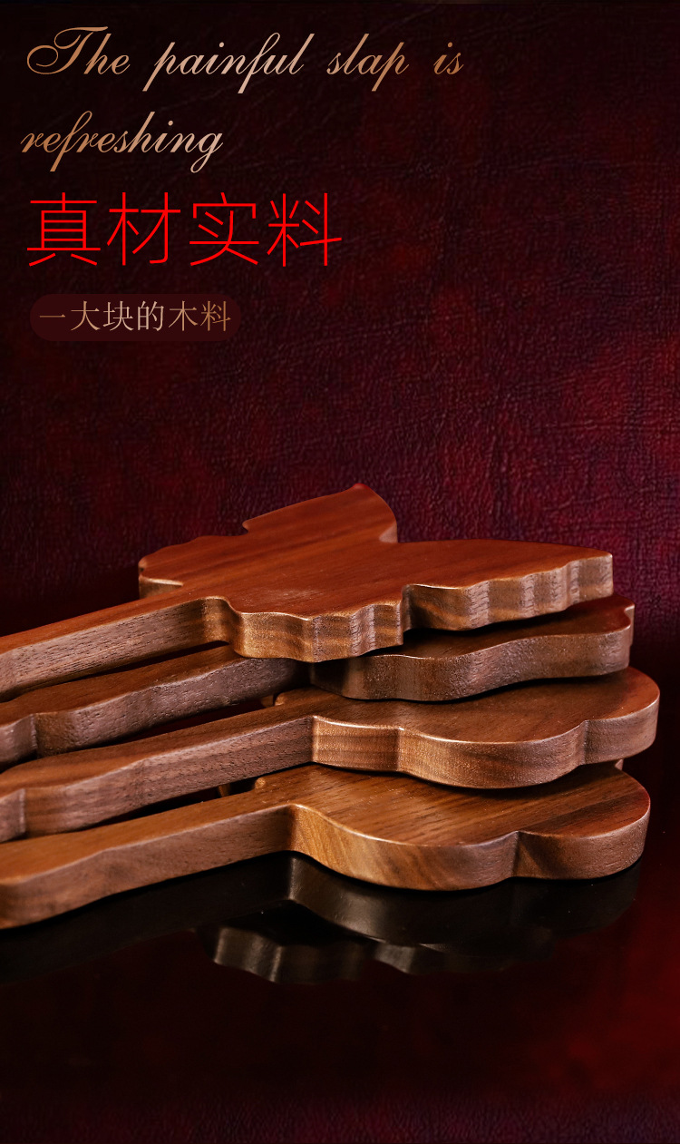 Walnut Wood SM Whip with Leather Strap for Adult Couples Flirting — detail image 23