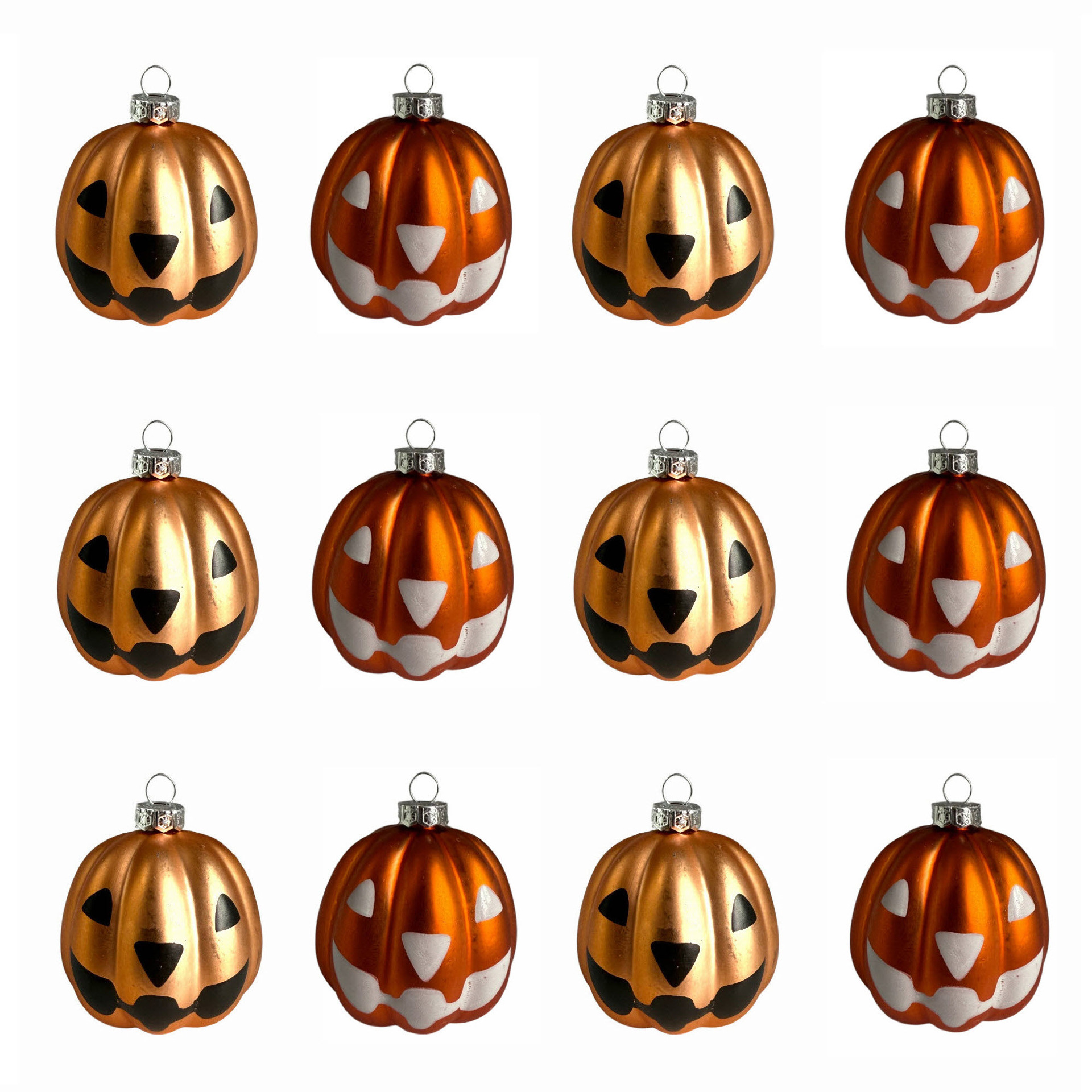 Spot transfronterizo 5cm cara sonriente calabaza piezas colgantes de plástico galvanizado decoraciones fantasmas