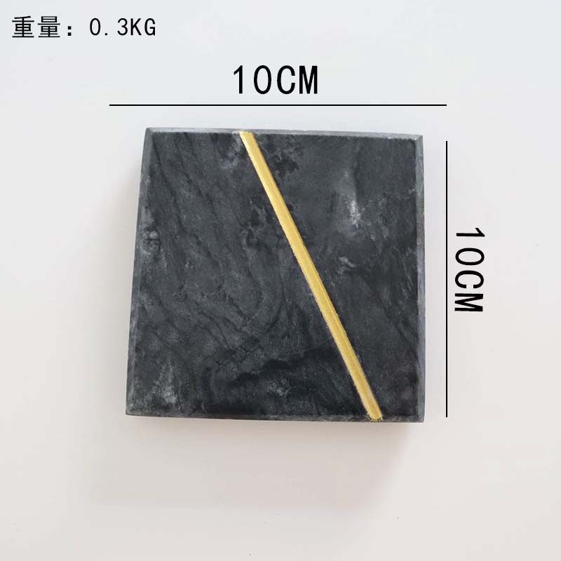 Nordic ins montaña rusa de mármol natural nueva creativa línea de oro con incrustaciones de aislamiento estera de café accesorios de tiro