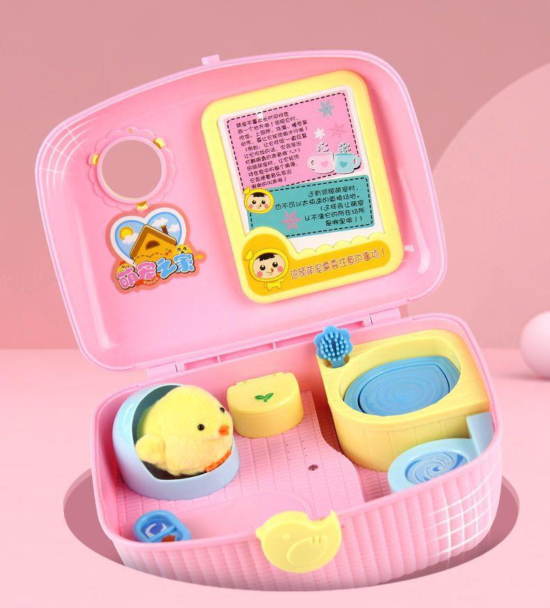 귀여운 병아리 양육 집 애완 동물 어린이 새해 장난감 소녀 놀이 집 소녀 생일 새해 선물