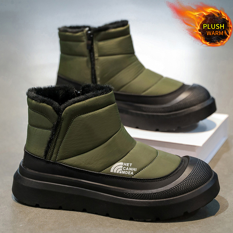 2025冬季新款男鞋加绒加厚保暖雪地靴防水防滑棉鞋跨境大码鞋批发