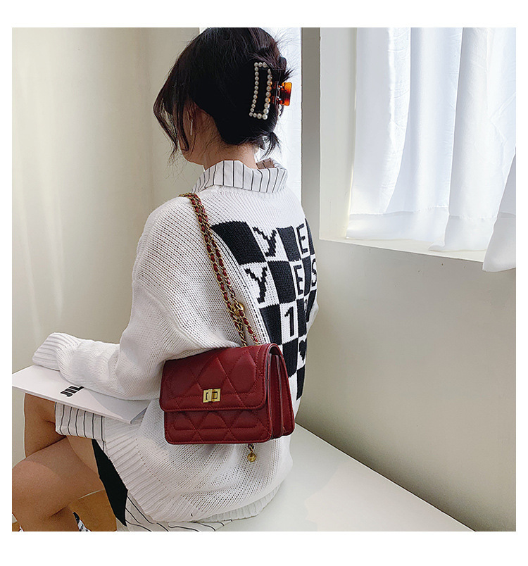 High quality, bags this year, 2024 new trendy and trendy, niche design, ins chain black crossbody bag for women_voghion.com