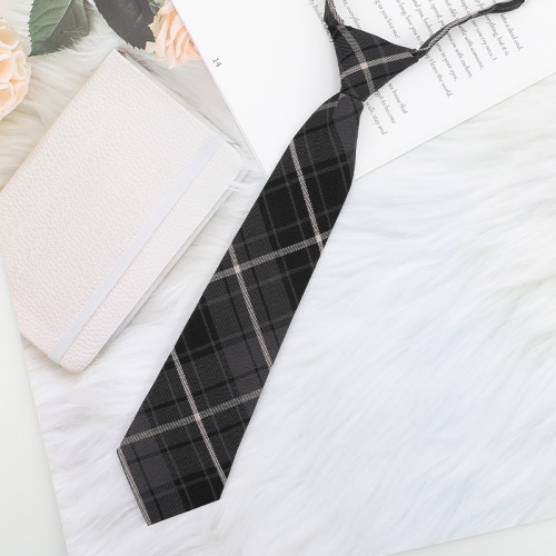 Japanese plaid black tie tie rope female collar college style streamer jk bow shirt ins sailor suit