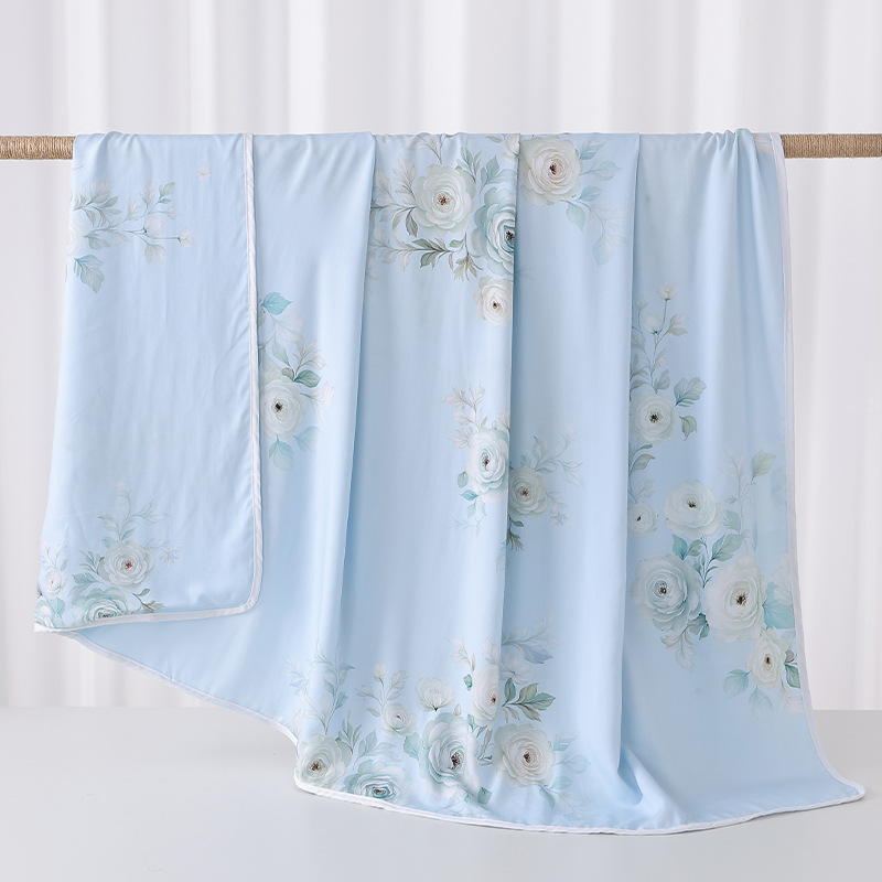푸른 장미 / 70*90cm (면이 없는 면 실크 담요)