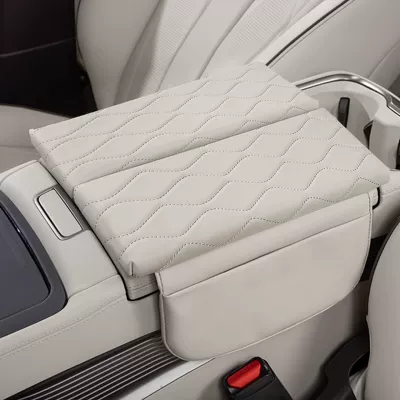 Armrest box pad Armrest Box Heightening Leather Cover - denza-d9-broad-gray