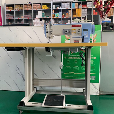 厂家直销自动剪线倒针人字拼缝车自动调速曲线拼毛里机工业缝纫机