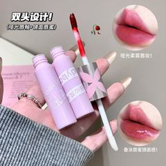 Kodyboll花漾甜心双头唇釉轻薄浓郁柔雾感叠涂亮晶晶玻璃唇膏口红